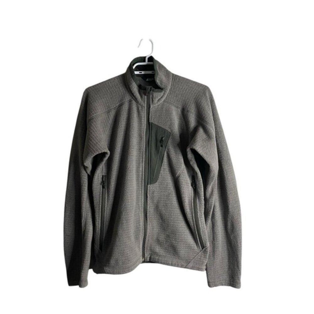 MEC Men's Gray Casual Performance Wear Fleece Hiking Jacket